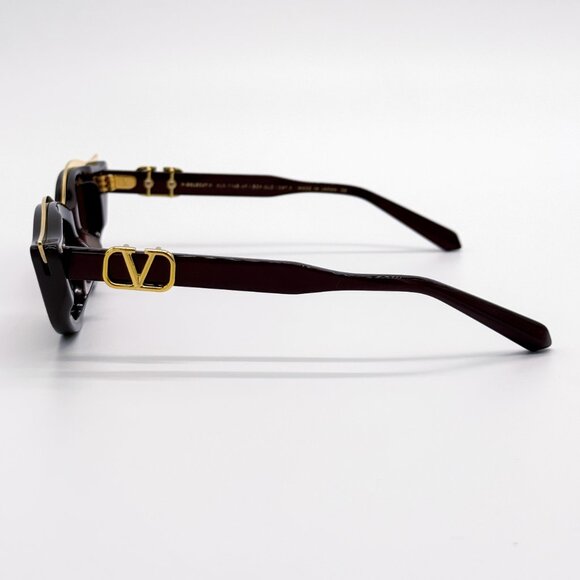 NEW VALENTINO V-GOLDCUT VLS-114B BORDEAUX WOMEN CAT EYE SUNGLASSES VALENTINO main image 4